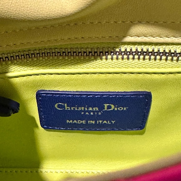 Tricolor Christian Dior Lady Dior MINI - Picture 6 of 7